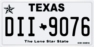 TX license plate DII9076