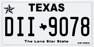 TX license plate DII9078