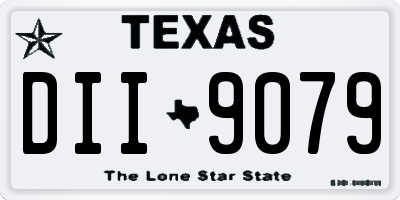 TX license plate DII9079