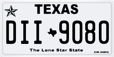 TX license plate DII9080