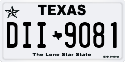 TX license plate DII9081
