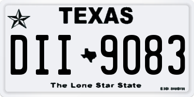TX license plate DII9083