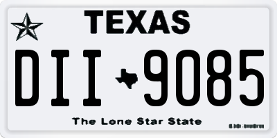 TX license plate DII9085