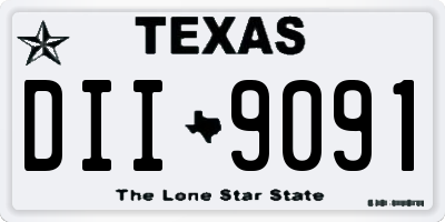 TX license plate DII9091
