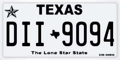 TX license plate DII9094