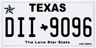 TX license plate DII9096