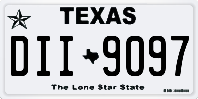 TX license plate DII9097