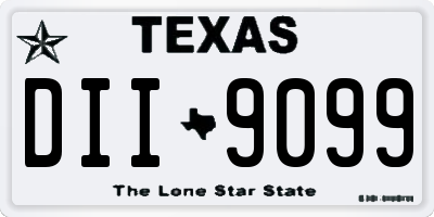 TX license plate DII9099