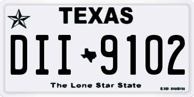 TX license plate DII9102