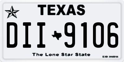 TX license plate DII9106