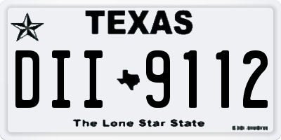 TX license plate DII9112