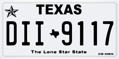 TX license plate DII9117