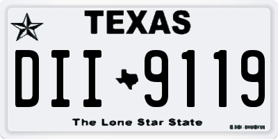 TX license plate DII9119