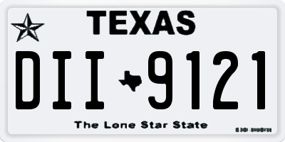 TX license plate DII9121