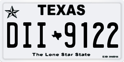 TX license plate DII9122