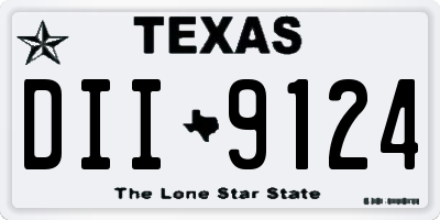TX license plate DII9124