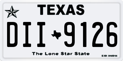 TX license plate DII9126