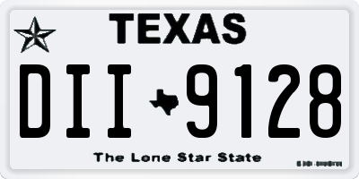 TX license plate DII9128