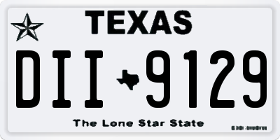 TX license plate DII9129