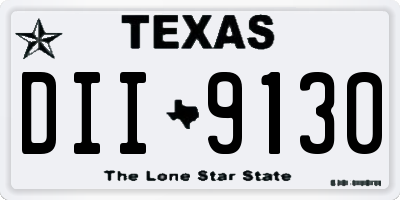 TX license plate DII9130