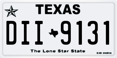 TX license plate DII9131