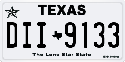 TX license plate DII9133