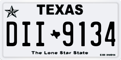TX license plate DII9134
