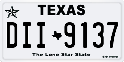 TX license plate DII9137