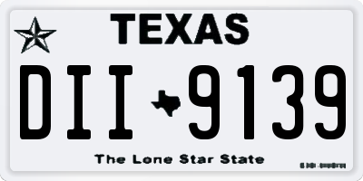 TX license plate DII9139