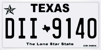 TX license plate DII9140