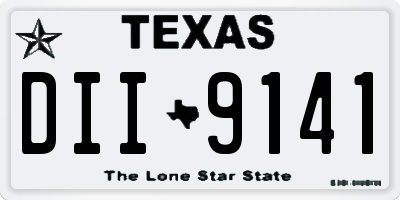 TX license plate DII9141