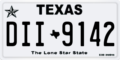 TX license plate DII9142
