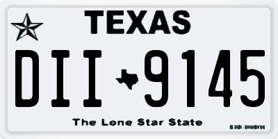 TX license plate DII9145