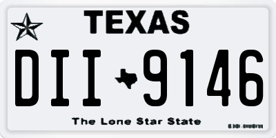 TX license plate DII9146