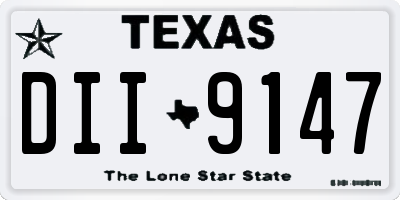 TX license plate DII9147