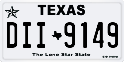 TX license plate DII9149