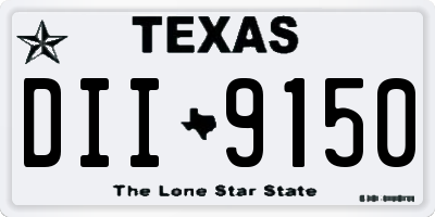 TX license plate DII9150