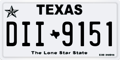 TX license plate DII9151