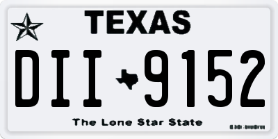 TX license plate DII9152