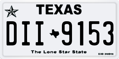 TX license plate DII9153