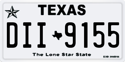 TX license plate DII9155