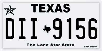 TX license plate DII9156