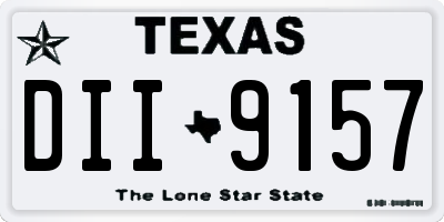 TX license plate DII9157