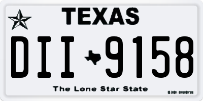 TX license plate DII9158