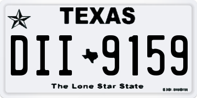 TX license plate DII9159
