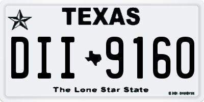TX license plate DII9160