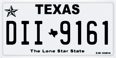 TX license plate DII9161