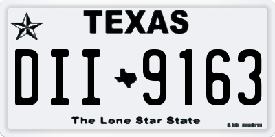 TX license plate DII9163