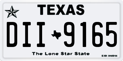 TX license plate DII9165