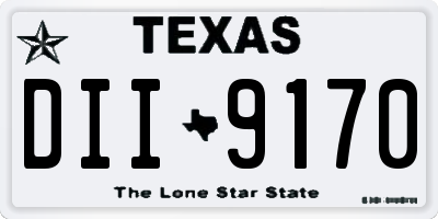 TX license plate DII9170